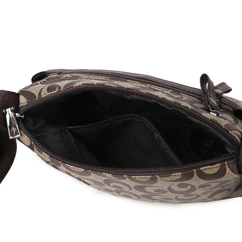 New 2024 Large Capacity Multi-layer Women's Crossbody Bag Shoulder Fashionable Printed Bag Middle-aged Mother Coin Purse
