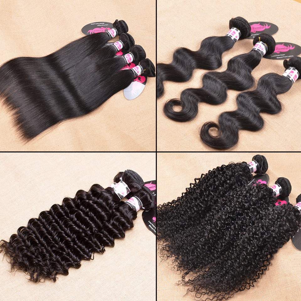 Brazilian Virgin Human Hair bundter ægte menneskehårgardin 95-100g_voghion.com