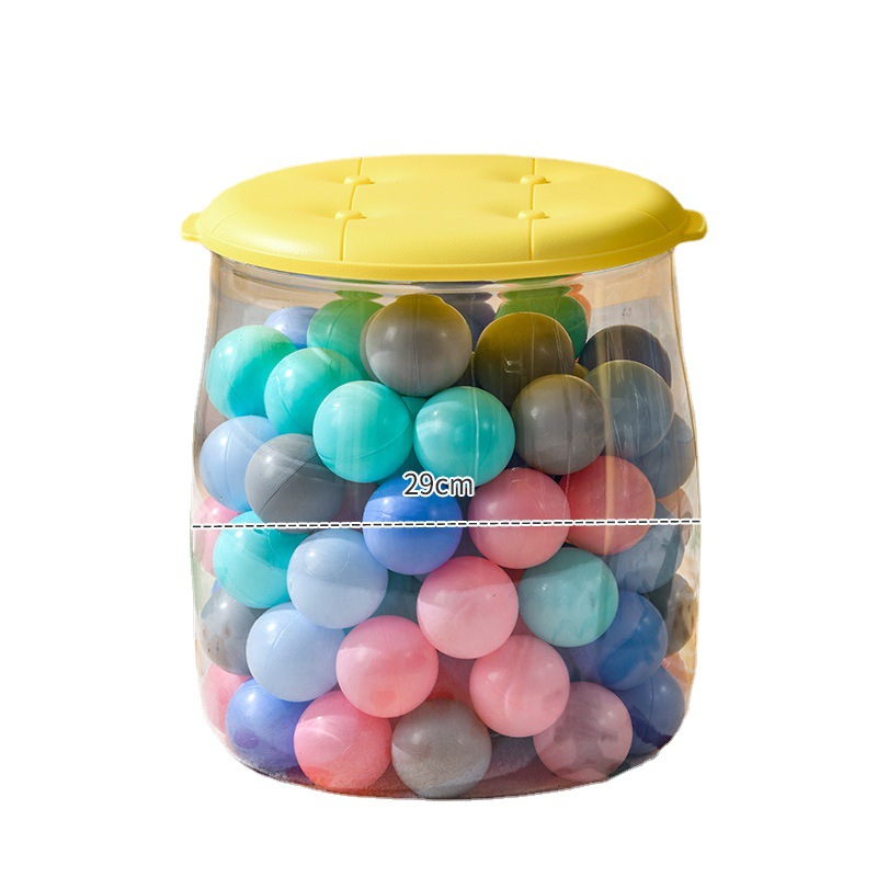 Multifunctional Children's Toy Doll Storage Stool Transparent Shoe Changing Stool Household Living Room Storage Stool Doll Storage Bucket