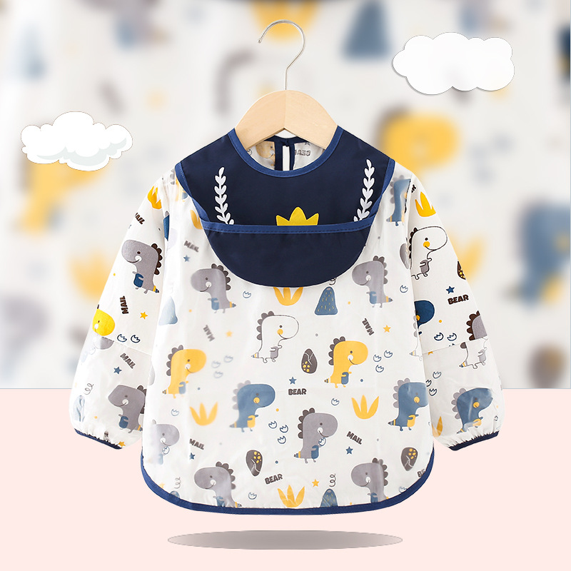 Overalls Baby Boys and Girls Kindergarten Supplementary Food for Eating Waterproof Anti-Dirty Baby Meal Bag Bib Children Retroreflective Apron