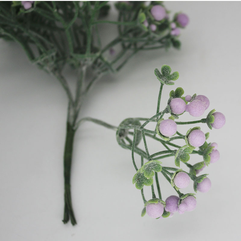 Shuiling fruit manufacturers directly supply diy accessories material simulation flower mini Shuogu grass small foam ball material Forest