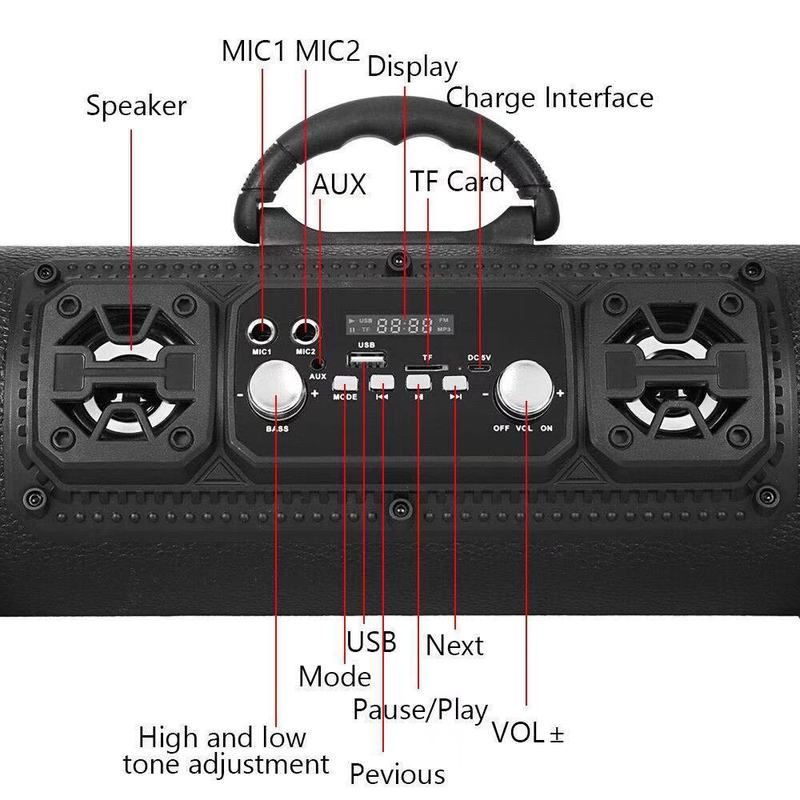 家庭用 Bluetooth スピーカーワイヤレスサウンドボックスコンパクトポータブルスピーカー音楽通話用マイクリモコン|undefined