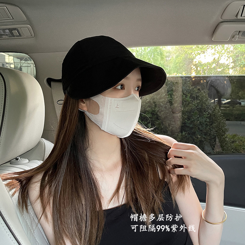 Zhao Lusi same style quick-drying UV protection face cover Hat sun hat female sun protection spring and summer versatile thin fisherman hat