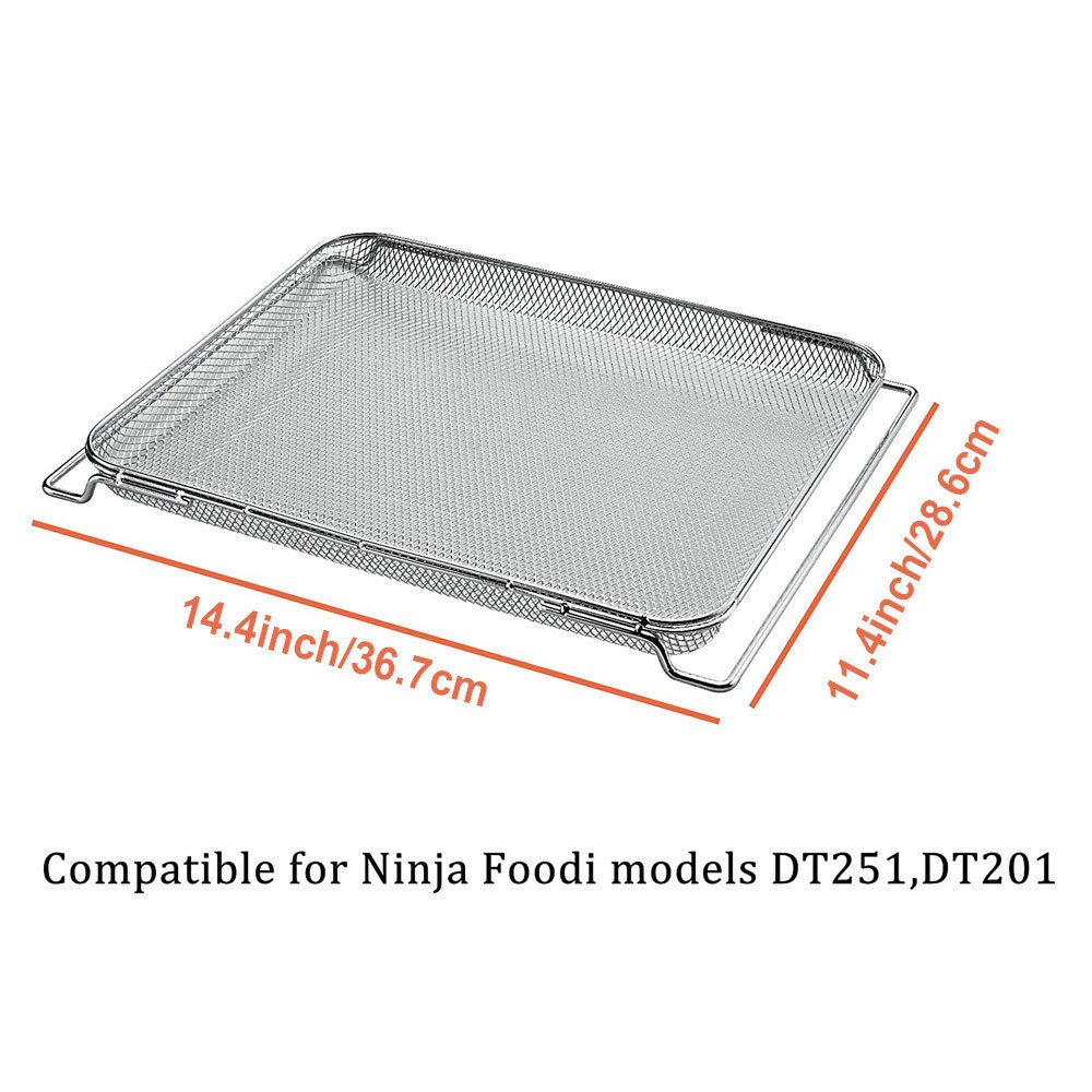 304 stainless steel replacement air frying basket grill net for Ninja FoodiSP100/SP101B1/SP300
