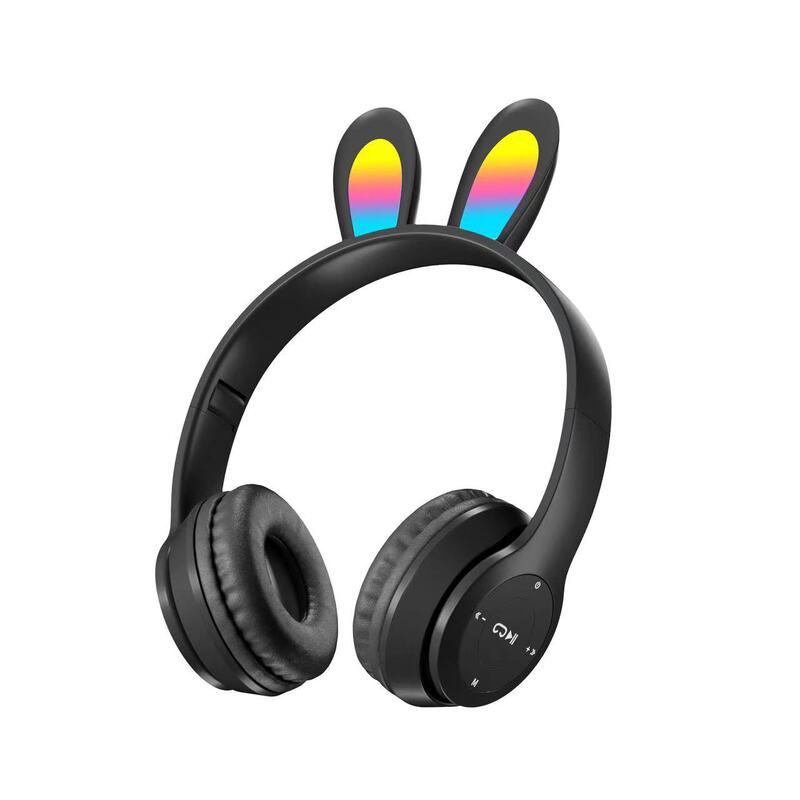 新爆金p47rウサギ耳発光無線bluetoothイヤホン重低音折り畳み可能イヤホン耳麦工場直販|undefined