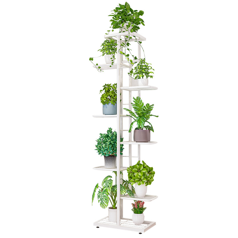 Simple iron floor Nordic indoor outdoor home living room flower pot multi-layer green radish succulent storage balcony flower stand