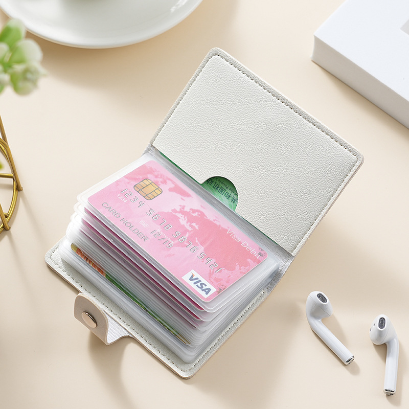 New Flower Cartoon Card Bag Men's Anti-degaussing Multi-card Bank Card Bag Certificate Bag Women's Large Capacity Card Bag
