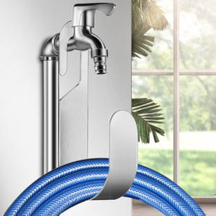 Cross-border courtyard hose storage rack household outdoor water pipe bracket 304 stainless steel car wash faucet hook