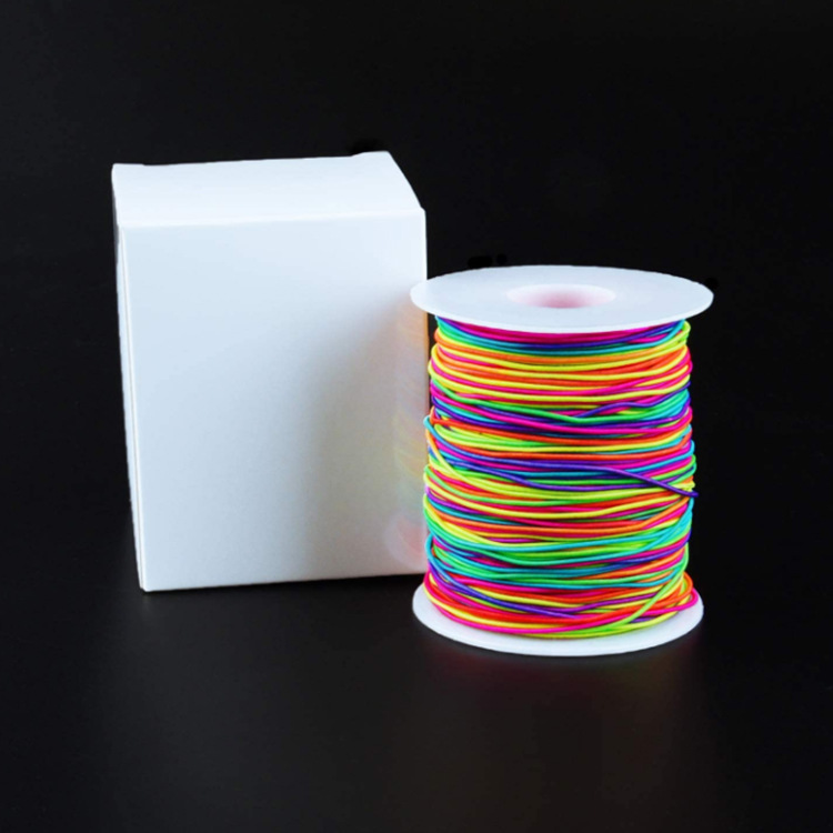 Factory direct supply cross-border 1.0mm colorful elastic rope multi-core elastic line personal DIY beaded text play crafts