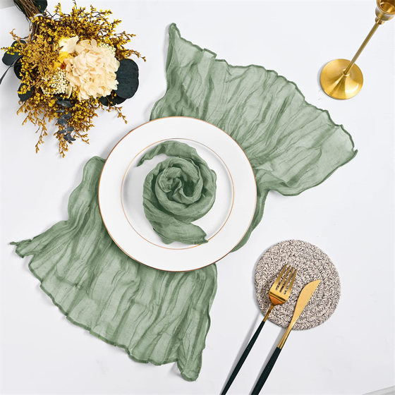 Bali yarn pleated napkin country bohemian table cloth decoration wedding party evening napkin placemat wholesale