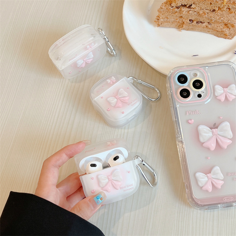 AirPods Pro 1/2/3 Gen Apple Bluetooth Wireless Earphone Case with Love and Butterfly Design, Cute and Soft