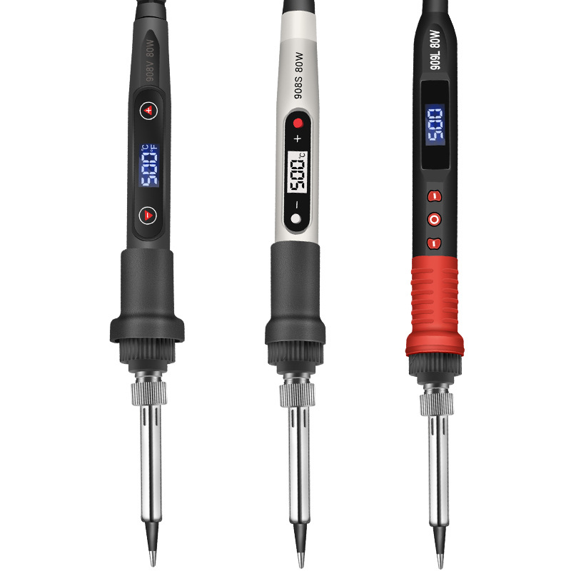 Cross-border recommend digital display electric soldering iron American standard internal thermal welding pen soldering gun 80W high-power welding digital display luotie
