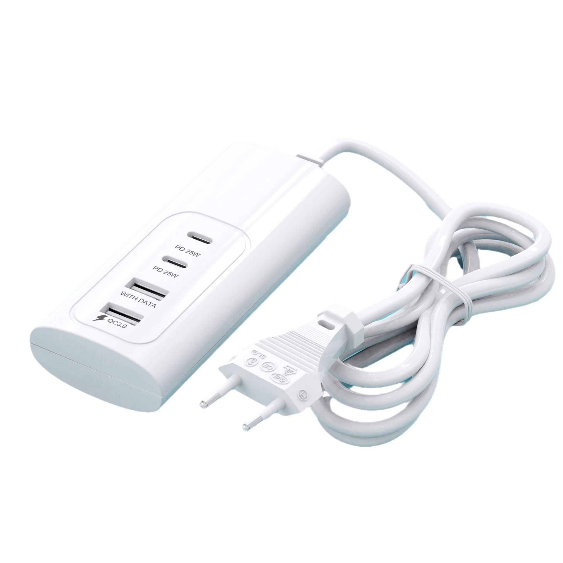 Multi-function fast charging USB plug charger multi-port PD25W mobile phone charging head USB1 meter extension adapter
