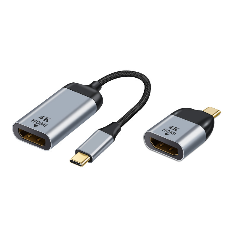 Cross-border e-commerce type-c to hdmi adapter 4K HD screen mobile phone USB C to HDMI female Short Line