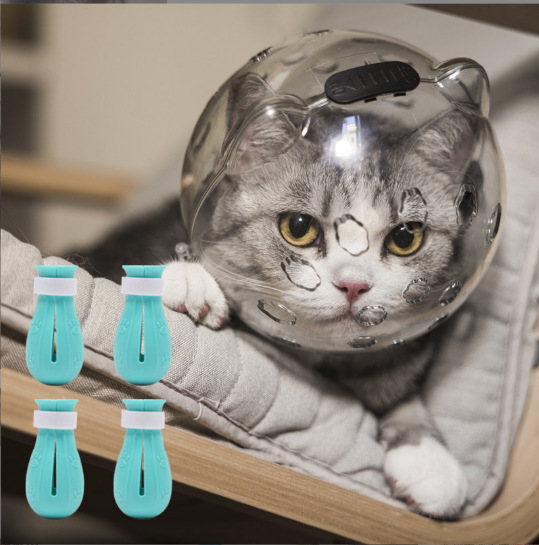 Cat Anti-bite Clipping Nail Anti-scratch Anti-lick Sterilization Mouth Supplies Pet Cat Headgear Cat Space Hood Wholesale