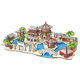Manufacturer Wholesale Direct Sales National Trend Wooden 3D Stereo Puzzle Chinese Ancient Architecture Hand-Assembled Model Toy Building Blocks