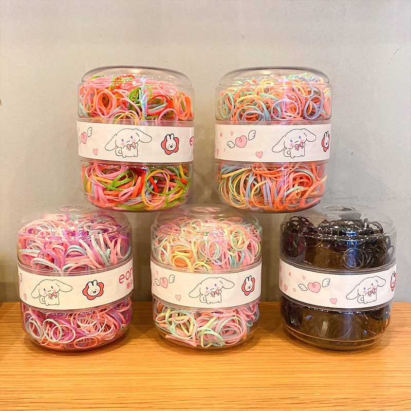Children's High Elastic Rubber Band Hair Band Girl Baby Canned Disposable Rubber Band Hair Rope Rubber Band Hair Accessories
