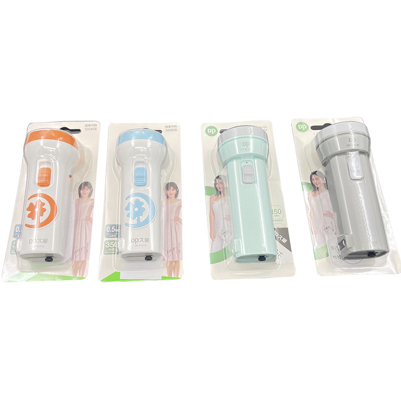 Wholesale long-term flashlight rechargeable household outdoor portable flood control fire emergency plastic small flashlight printable