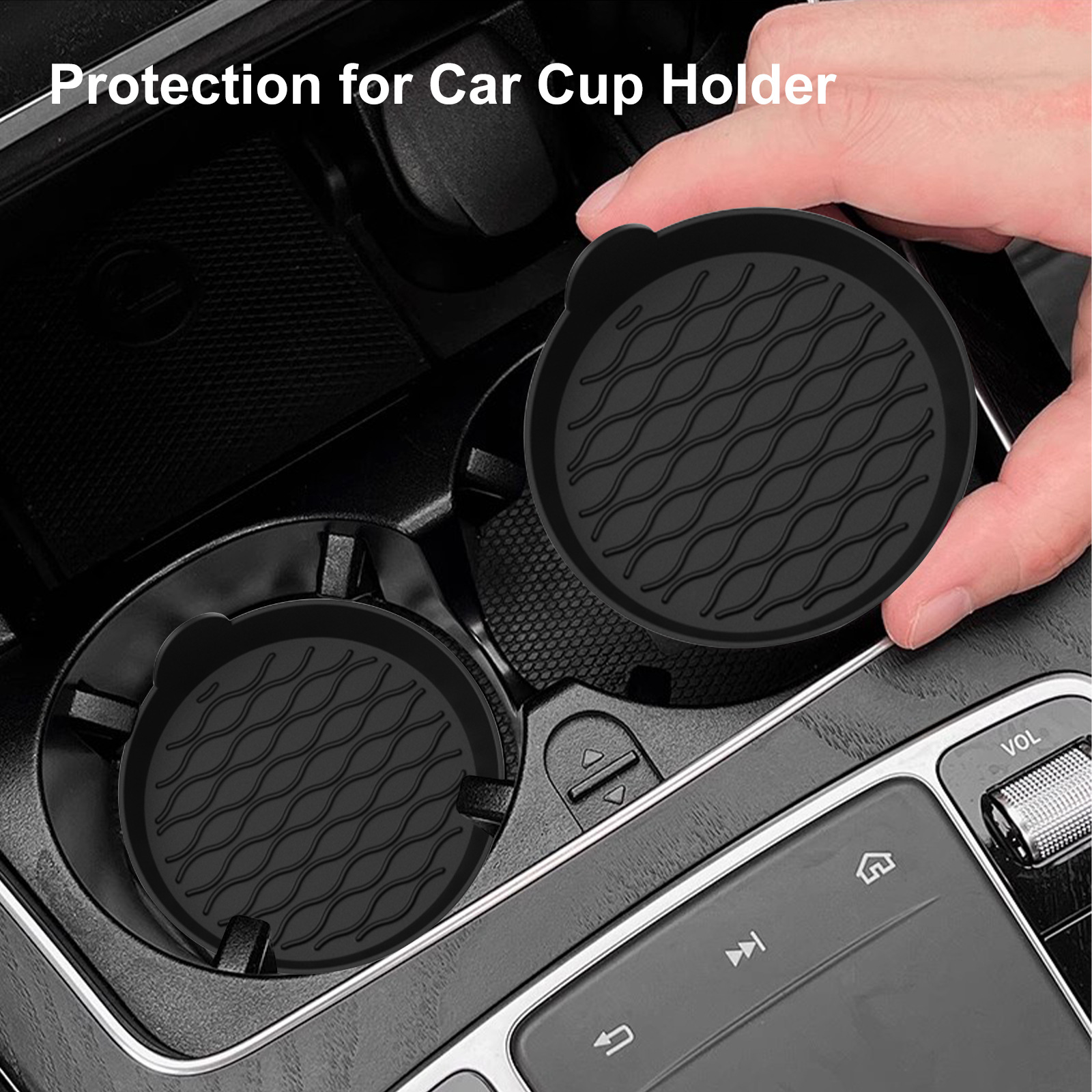 Cross-border hot selling car silicone coaster car water coaster round non-slip mat creative car storage mat