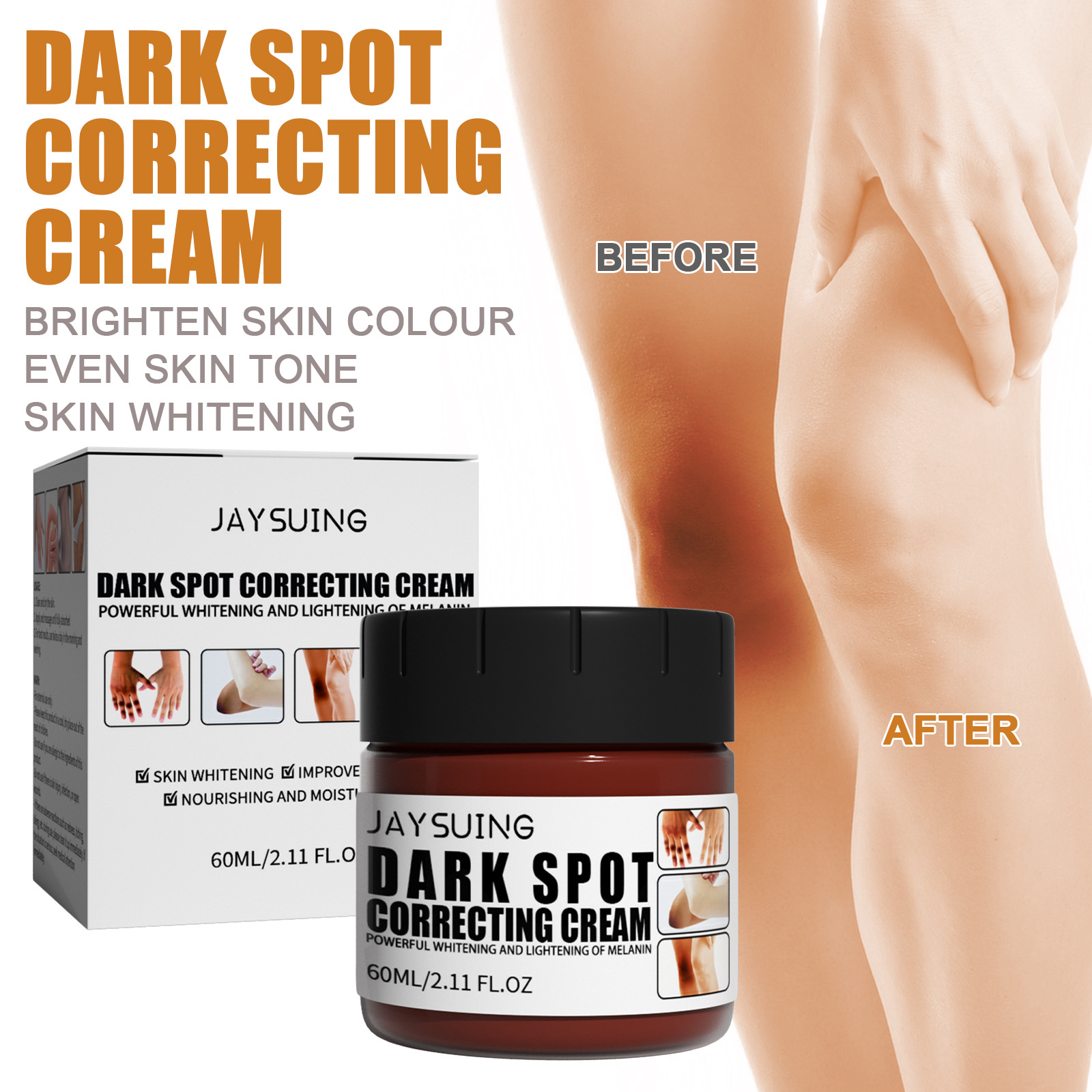 Jaysuing joint blackening cleansing cream massage cream elbow knee ankle neck buttocks privates melanin