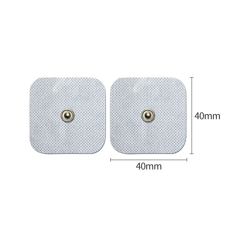 Factory in stock physiotherapy electrode patch 4*4 non-woven button type medium and low frequency massage physiotherapy instrument electrode patch