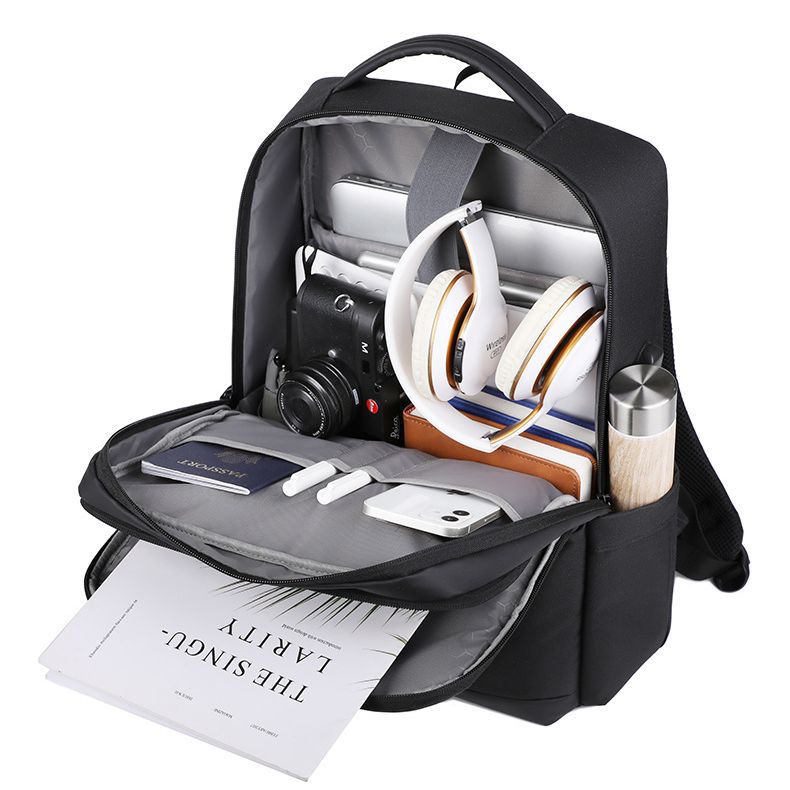 Wholesale large capacity backpack business travel computer bag casual fashion multi-functional backpack student leather film schoolbag