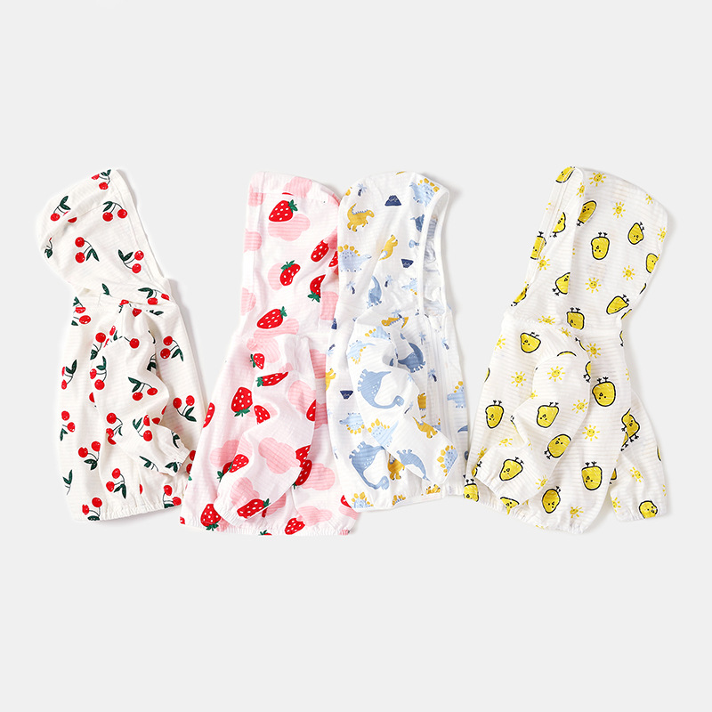 Baby Sun Protection Shirt Summer Thin Model Little Baby Clothes Girls' Jacket Pure Cotton Cardigan Children's Small Kids Boys Summer Wear