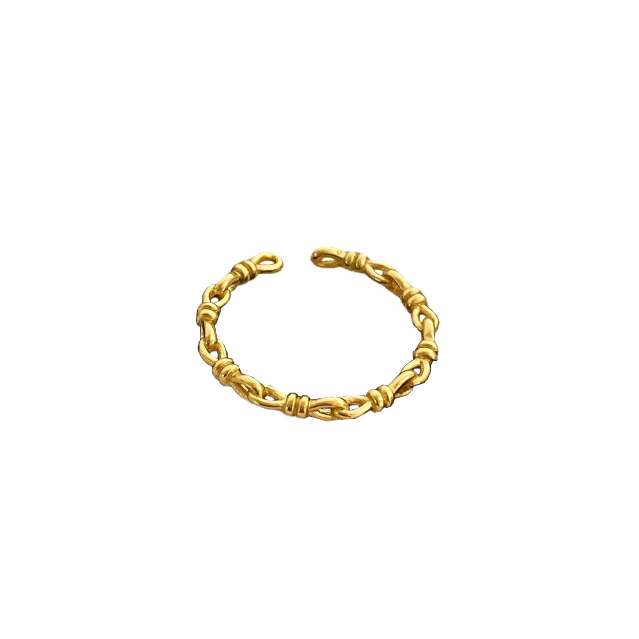 Anillo tejido con nudo de plata esterlina s925 para mujer, estilo frío, diseño de nicho, cadena sencilla que combina con todo._voghion.com