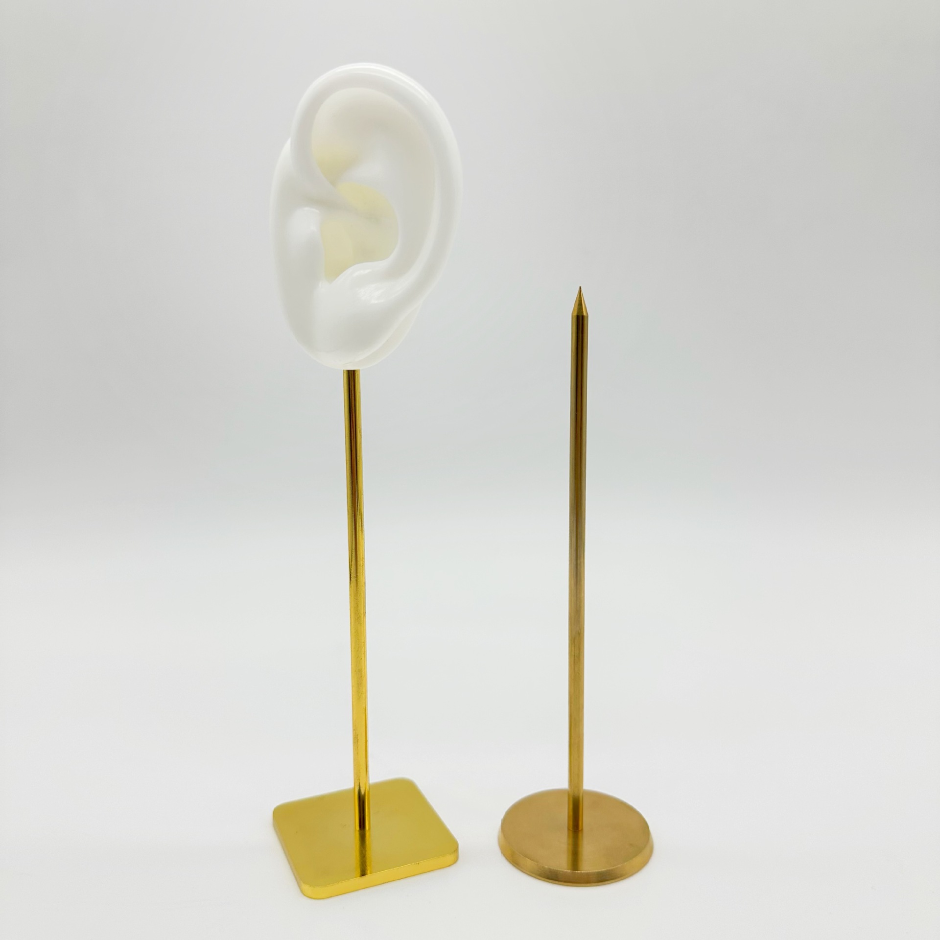 Simulation silicone ear model ear picking teaching headset hearing aid display stand practice acupuncture model jewelry display