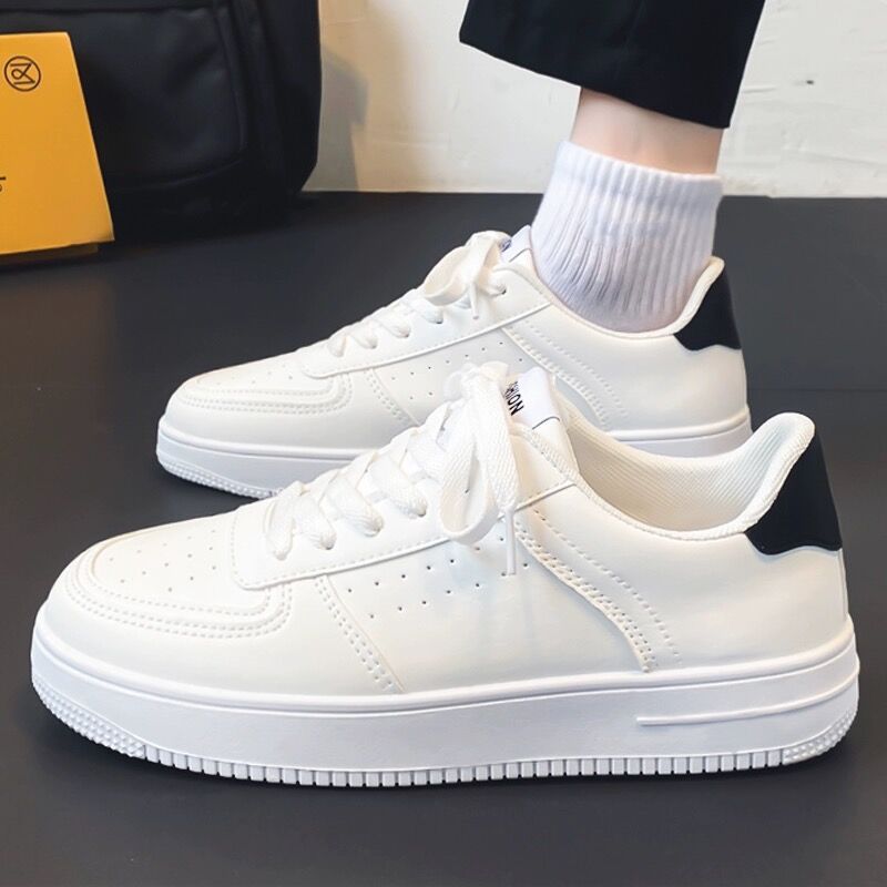 Spring Men's Shoes New breathable white shoes men's Korean-style fashionable all-Match platform sports casual sneakers men