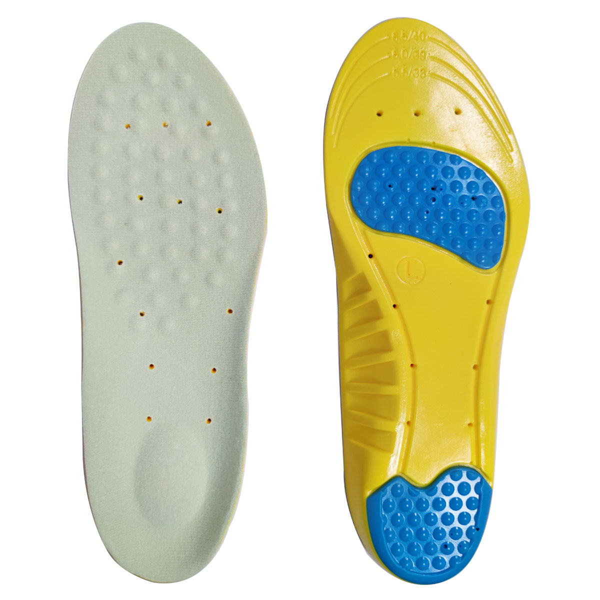 PU Sports Insoles Men and Women's Sweat Absorbing Breathable Shock Absorbing Running Basketball Insoles Four Seasons Thickened Casual Insoles