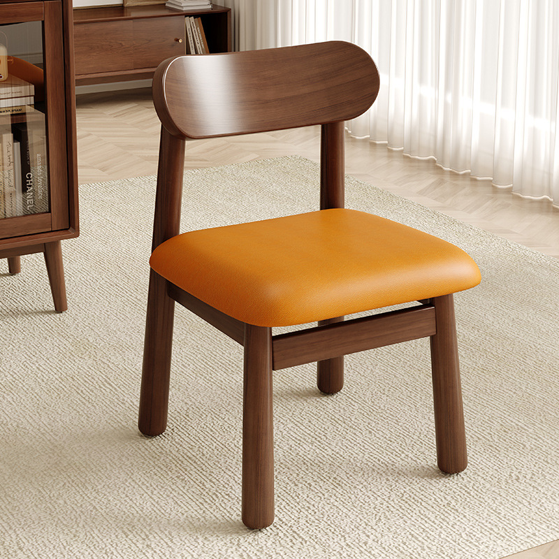 Small stool household solid wood small chair living room back chair simple modern soft bag bench stool stool door shoe changing stool