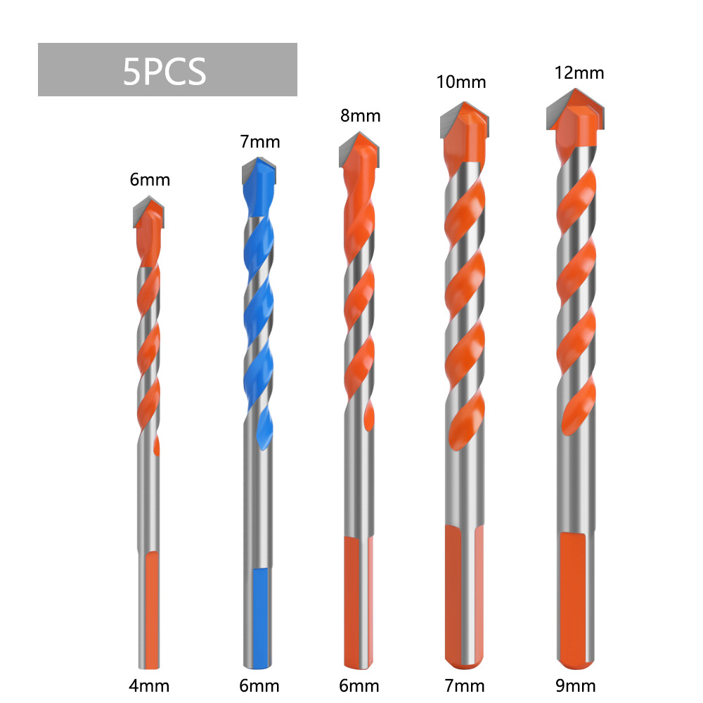 Factory wholesale cross-border triangle overlord drilling cement wall hole drilling twist drill carbide overlord multifunctional