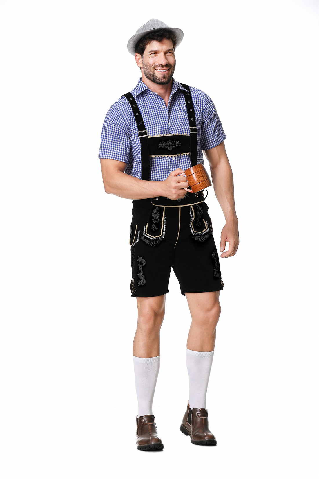 beer suit suspender pants beer suit Munich beer festival suit bar suspender pants