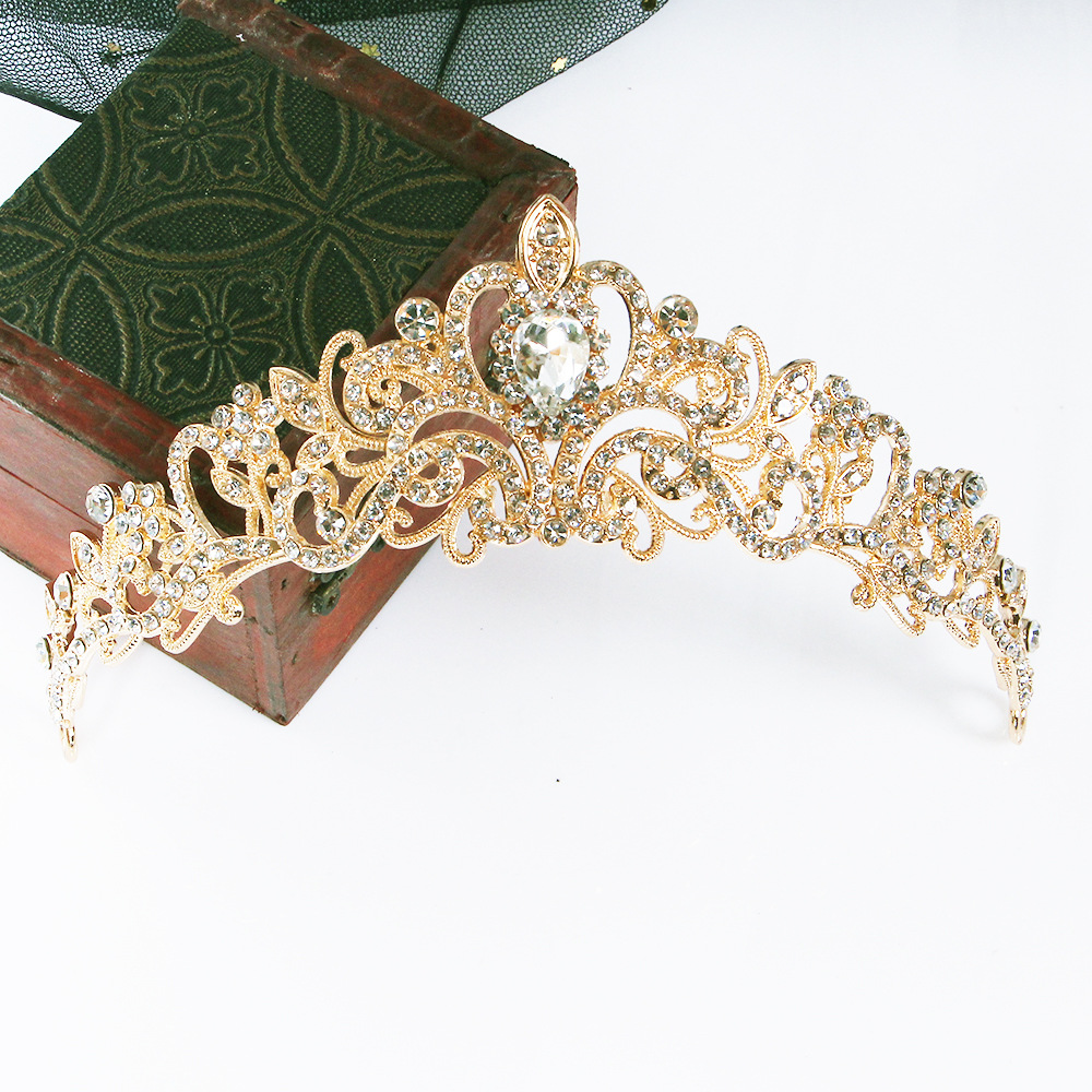 Classic Cross Border Bridal Crown Show Headwear Princess Crown Girls Hairpin Hairband Bridal Crown Wedding