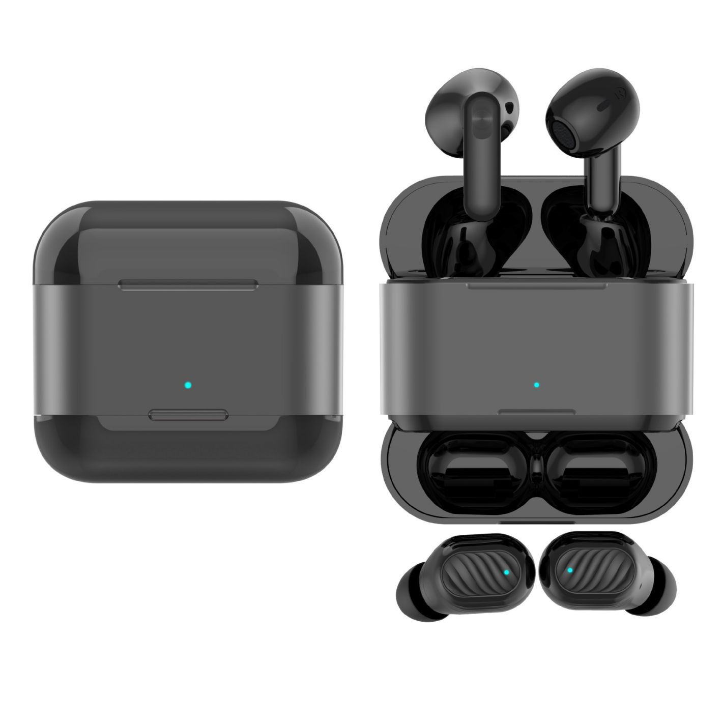 Новая концепция, двойная гарнитура, беспроводная Bluetooth-гарнитура Универсальная половина-вкладыша большой мощности трансграничная Горячая оптовая продажа