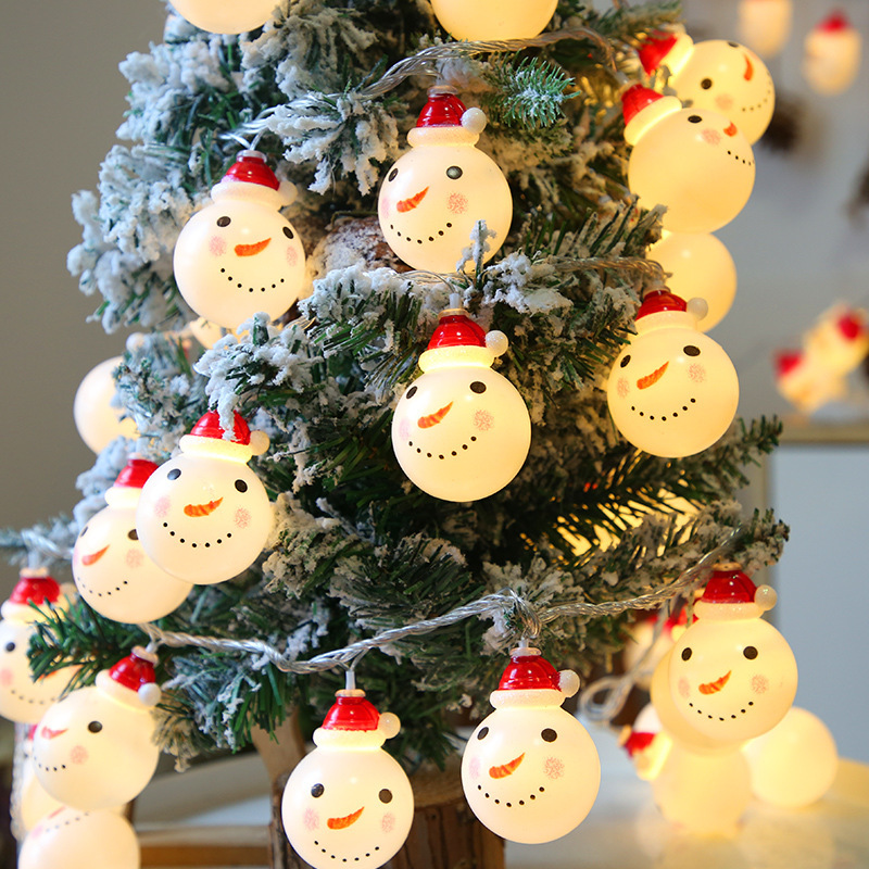led string lights Santa Claus snowman elk festival atmosphere light battery usb Christmas tree Christmas decoration lights