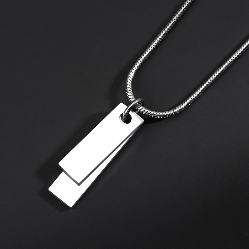Double Brand Necklace Men's Trendy Brand All-match High-end Sense Women's Design Sense Niche Jewelry Men's Titanium Steel Pendant Men's Necklace