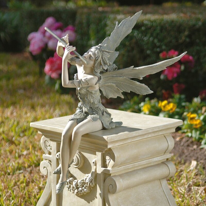 2023 Cross-border Style Trendy Flute West Wind Fairy Garden Courtyard Home Decoration Sculpture Resin Crafts