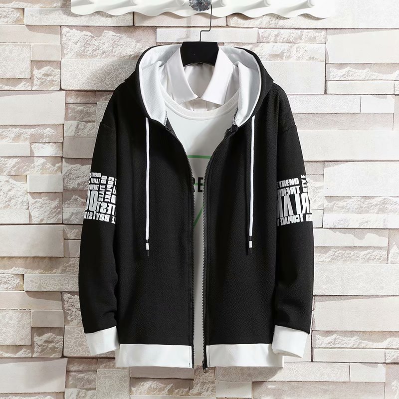 Long zip top black