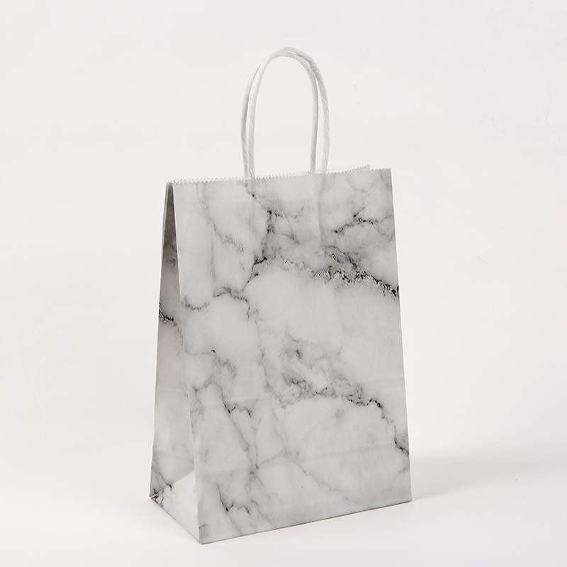 Kraft Paper Marble Series Creative Handbag Take-out Bags Clothing Shopping Kraft Paper Bag Gift Bag