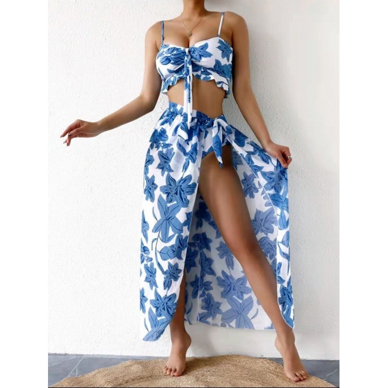 2023 new foreign trade cross-border Amazon Europe and the United States sexy high waist split bikini ladies swimsuit manufacturers wholesale