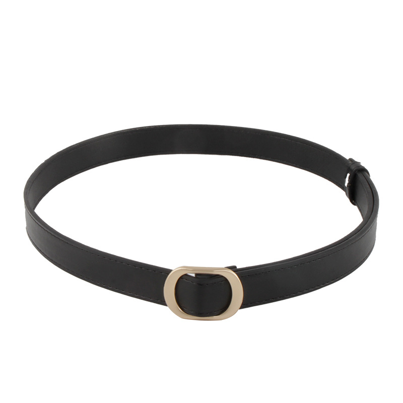 Women's Small Belt Instagram Style Jeans Belt Thin Fashion All-match Hole-free Men's Trendy Vintage Women's Belt Decoration