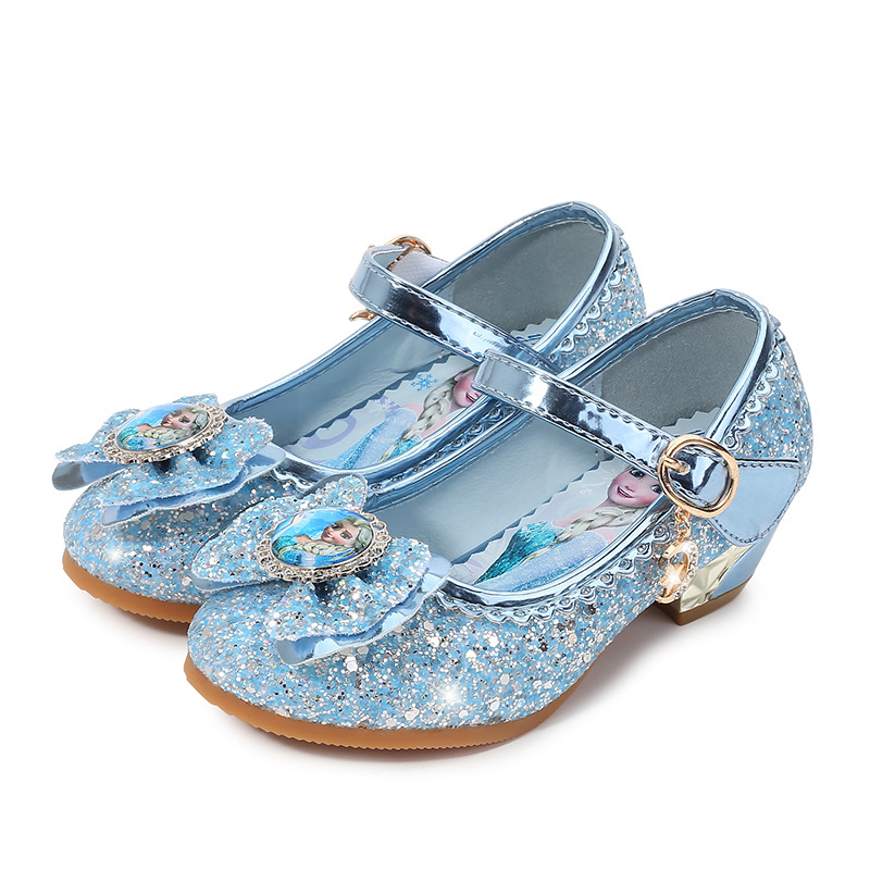 Kids Shoes Children's High Heels Spring and Autumn New Girls Aisha Princess Shoes Little Girls Shoes Baby Leather Shoes