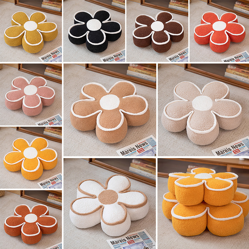 Cute Flower Cushion Butt Cushion Student Chair Back Cushion Sunflower Pillow Bedroom Living Room Sofa Bay Window Cushion