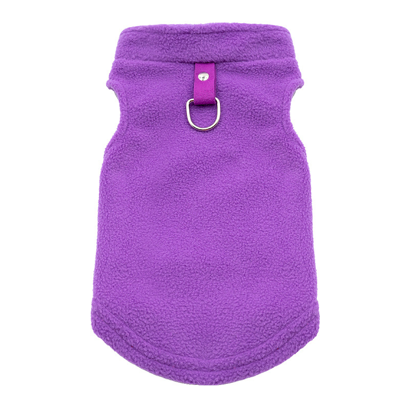 Pet Fleece D-shaped Buckle Chest Strap Cat Dog Clothes Outdoor Traction Large, Medium and Small Dog Clothing Supplies