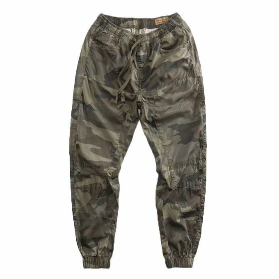 Summer Korean version of cotton leggings men's elastic belt camouflage casual pants trend loose labor protection work pants wholesale