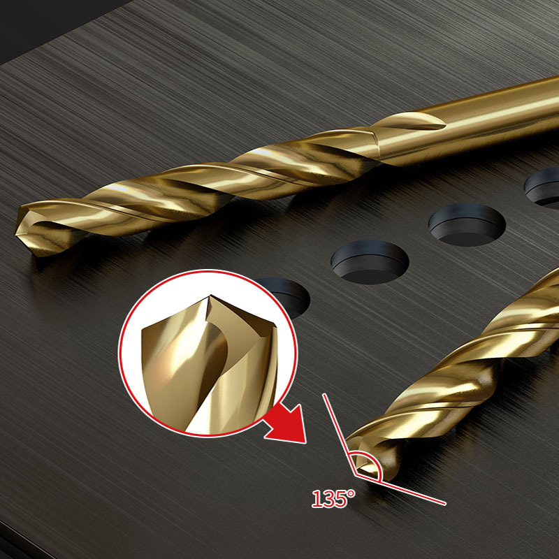 Cobalt straight shank twist drill hand drill metal drilling tool high hardness stainless steel drilling twist drill set