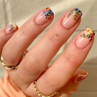 Летний цветок поддельные наклейки для ногтей одежда для дизайна ногтей Готовые кусочки ногтей цифровая печать нашивка для ногтей съемные кусочки для ногтей