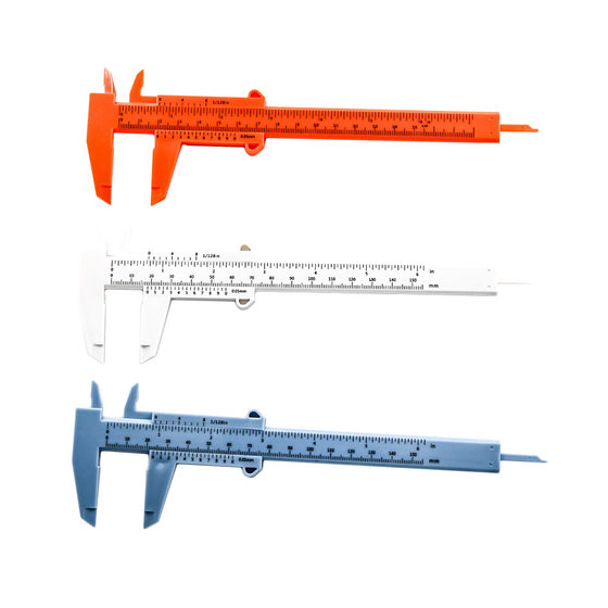 150mm double scale plastic vernier caliper Wen play jewelry measurement student caliper mini measuring tool wholesale
